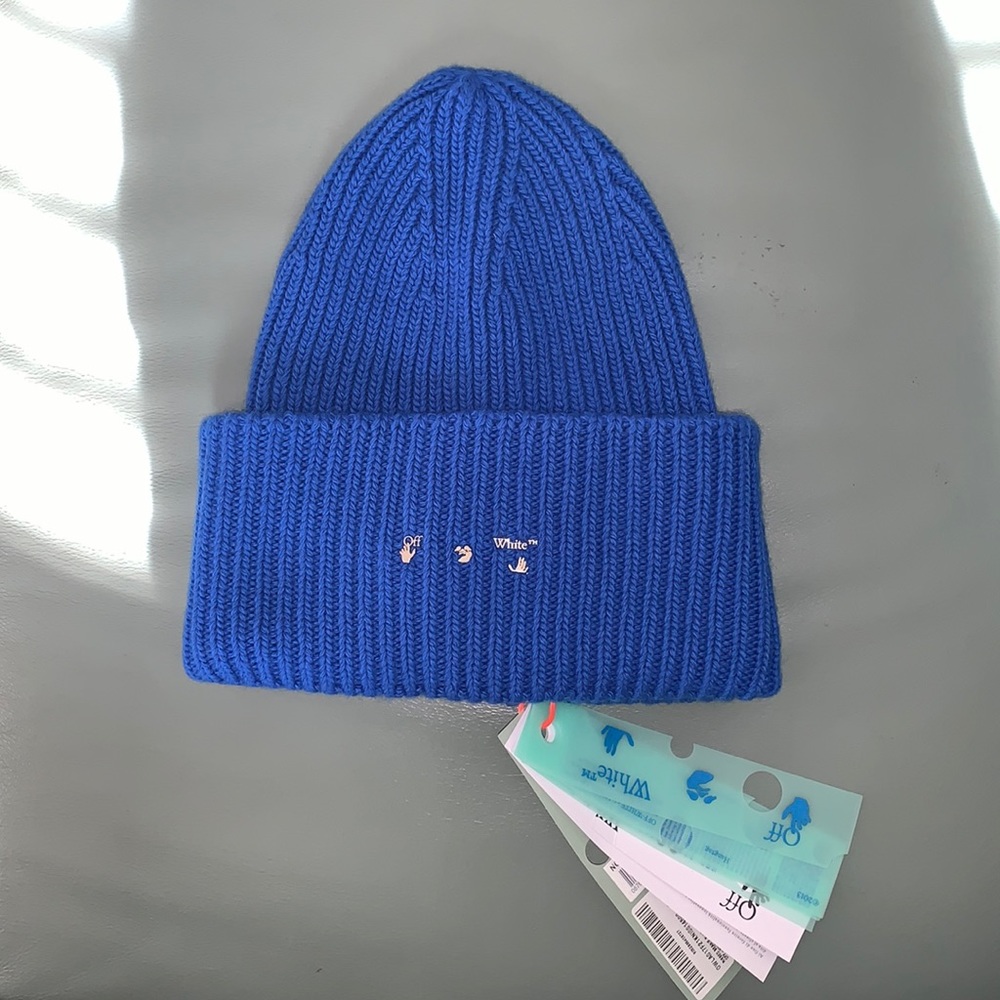 Off-White Logo Rib Wool Beanie